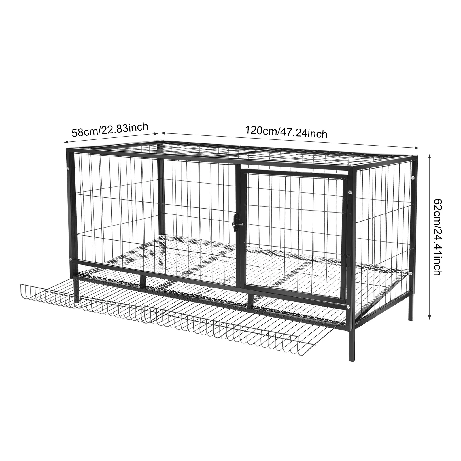 

47.24* 22.83* 24.41 in Indoor Outdoor Chicken Coop, Chicken Enclosure Coop W/ Auto Egg Collection for Chickens, Ducks, Quails