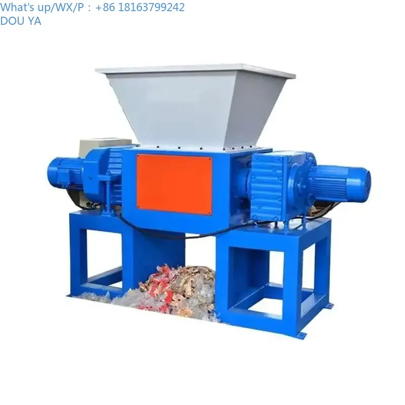 كسارة جديدة ذات محور مزدوج كبير لعام 2026، معدات تقطيع البليت الخشبية على شكل قشرة جوز الهند كسارة صناعية