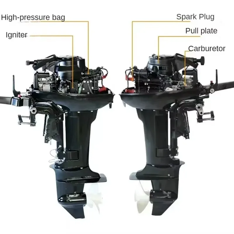 CDI 점화 시스템 수냉 시스템, 2 스트로크 선외 엔진, 단축 세트, 4-5m 선박, 246cc 선외 모터, 9.9hp