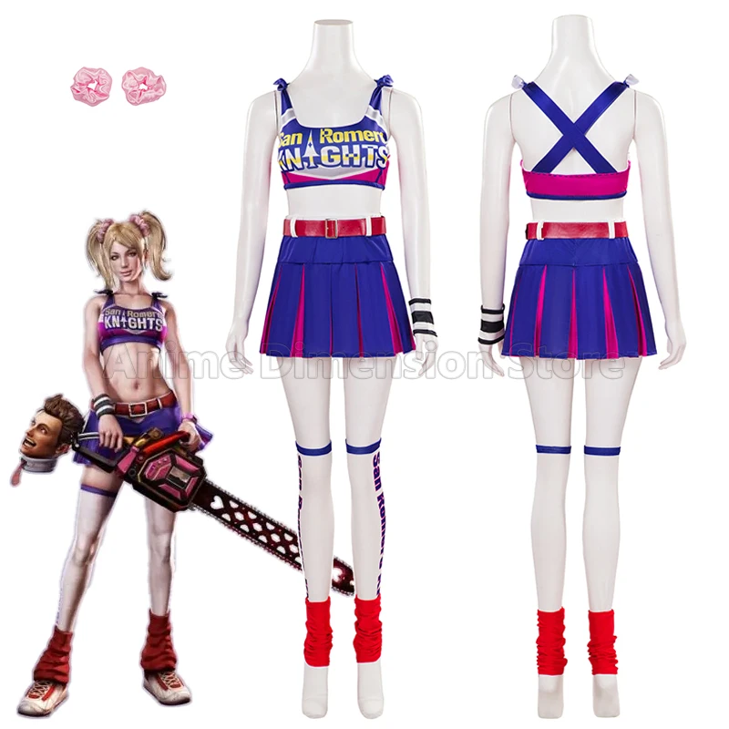 Gra Lollipop Chainsaw Juliet Cosplay kostiumy JK jednolity Halloween karnawałowy strój dla kobiet dziewcząt