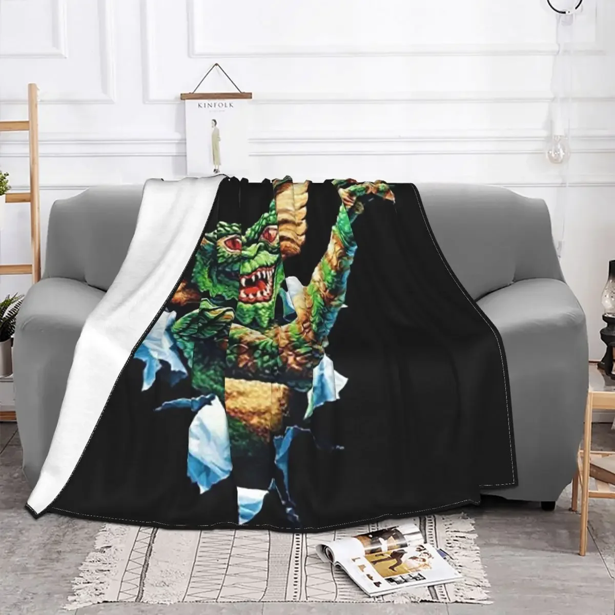 

Funny Gremlins Baby Blanket Flannel Summer Animal Cartoon Gift Super Multi-function Soft Throw Blanket for Bed Couch Rug Piece