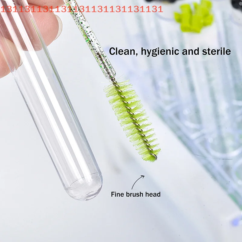 1/2/5Pcs Cute Panda Bamboo Eyelash Brush Tubes With Crystal Lash Mascara Wands Eyebrow Comb Spoolies Applicators Makeup Tools