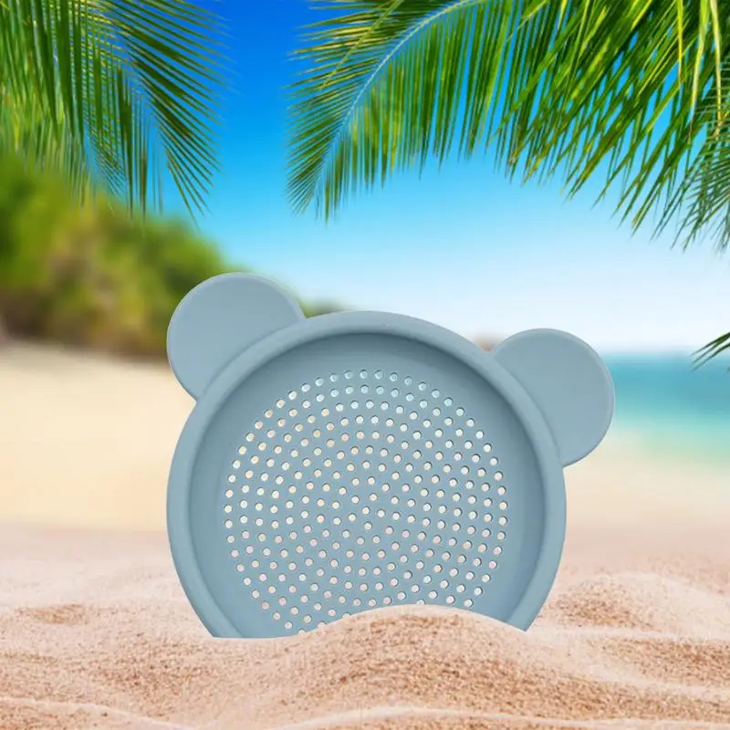 Silicone Sand Sieve Toy Sandbox Toys Summer Beach Toys For Kids Safe Silicone Children Cute Animal Model Travel Beach Toys