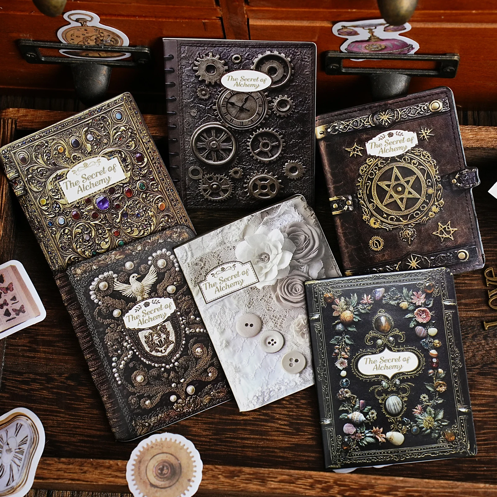 50 Sheets/Bag Vintage Retro Steampunk Birds Stickers Pack DIY Scrapbooking Journal Decals for Phone Case Notebook Decoration