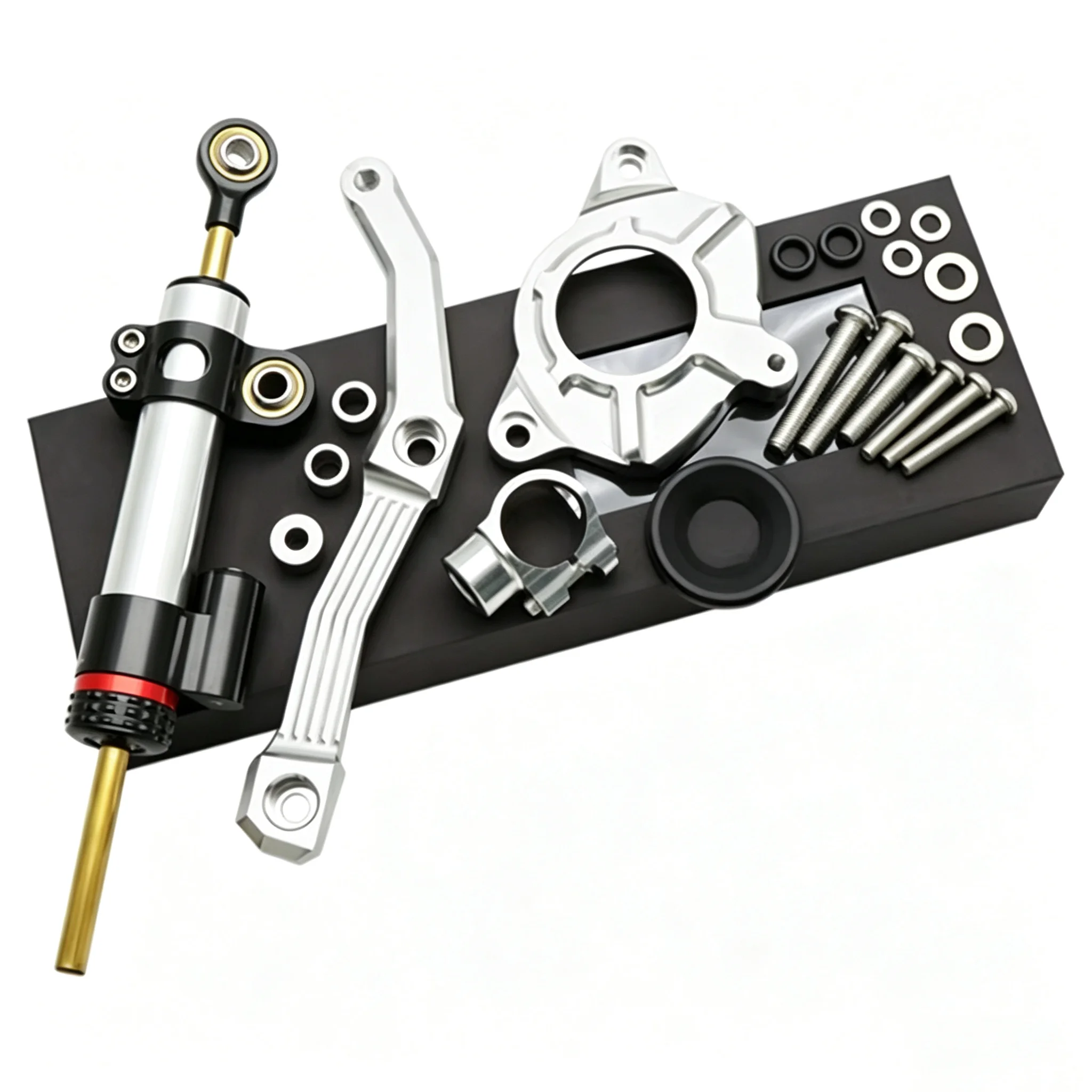 Motorcycle Aluminum Damper Steering Stabilize Bracket Mounting Kit For Kawasaki Z1000 2010 2011 2012 2013 2010-2013 view 2
