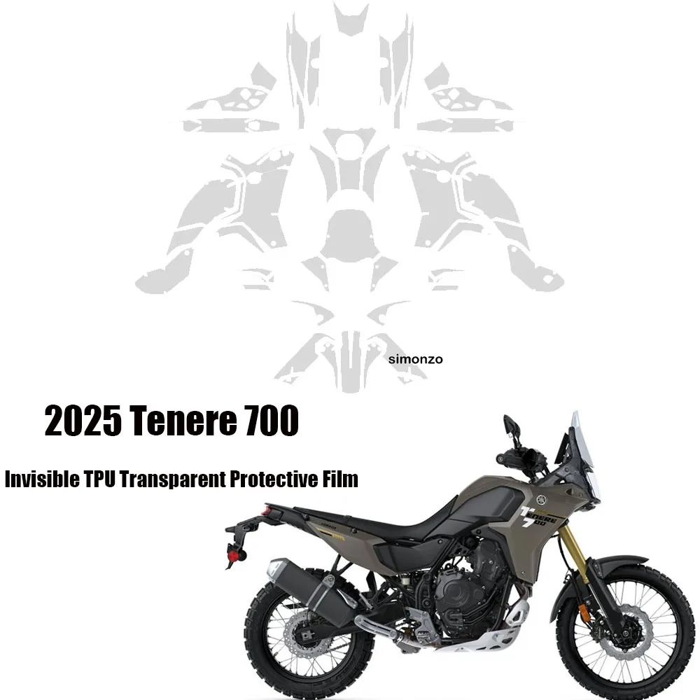 

For yamaha TENERE 700 T700 T7 2025-TPU Transparent Protective Film 2025 Tenere 700 Protective Film Motorcycle Invisible PPF