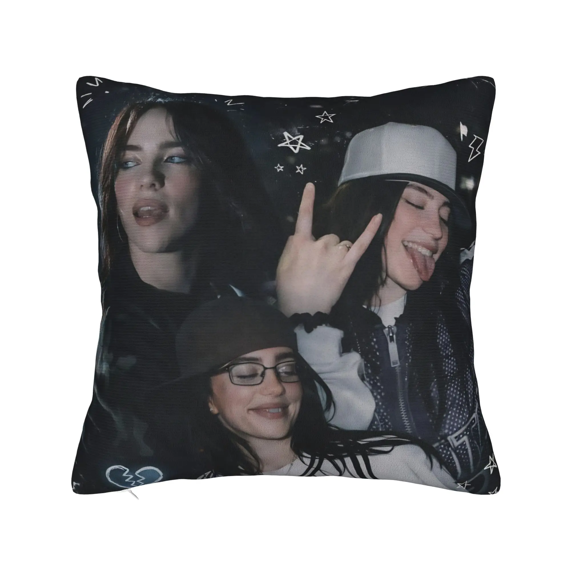 Popular Singer B-Billies Pillowcase Double-sided Printing Polyester Cushion Cover Decor  Throw Pillow Case Cover Home Zipper