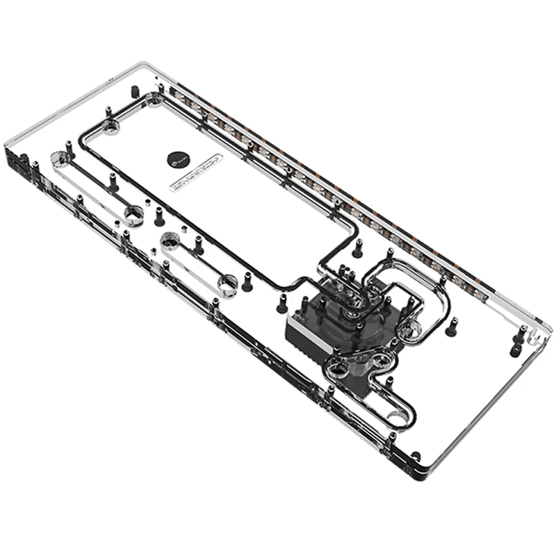 Imagem -06 - Bykski Acrílico Distro Placa Placa Reservatório para Asus Tuf Gaming Gt502 Computador Case Sistema de Refrigeração Água Combinação Ddc Bomba