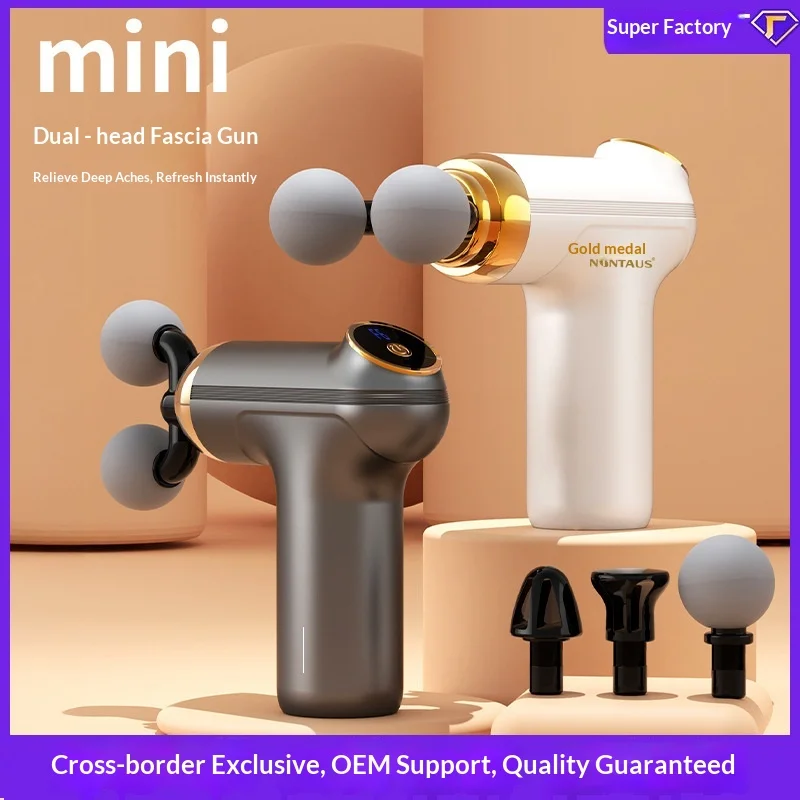 

Kimjom Dual Head Fascia Gun USB Rechargeable Vibrating Neck Muscle Massager Relax Fitness Equipment for Home Office