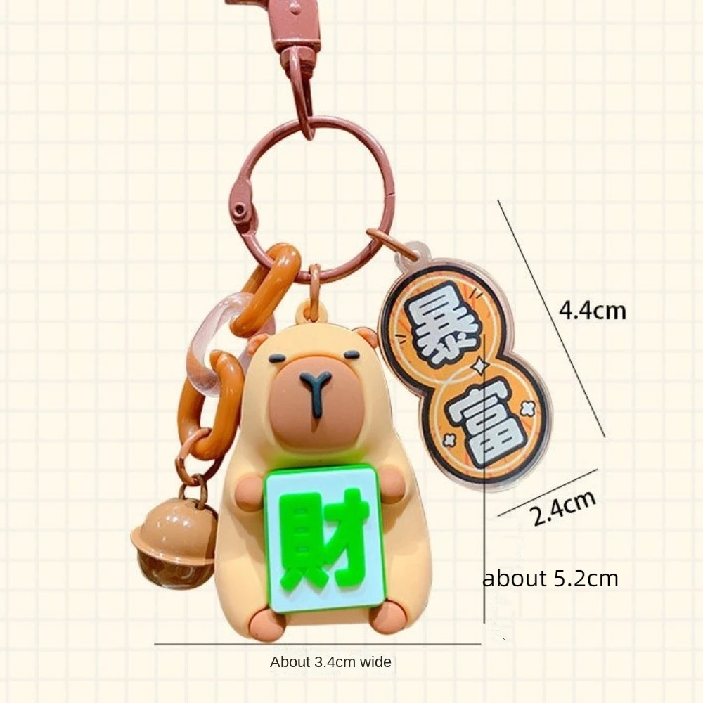 سلاسل مفاتيح الكرتون كابيبارا ، اكسسوارات أنيمي ، سلاسل مفاتيح السيارة ، تزيين الحقيبة ، جديدة