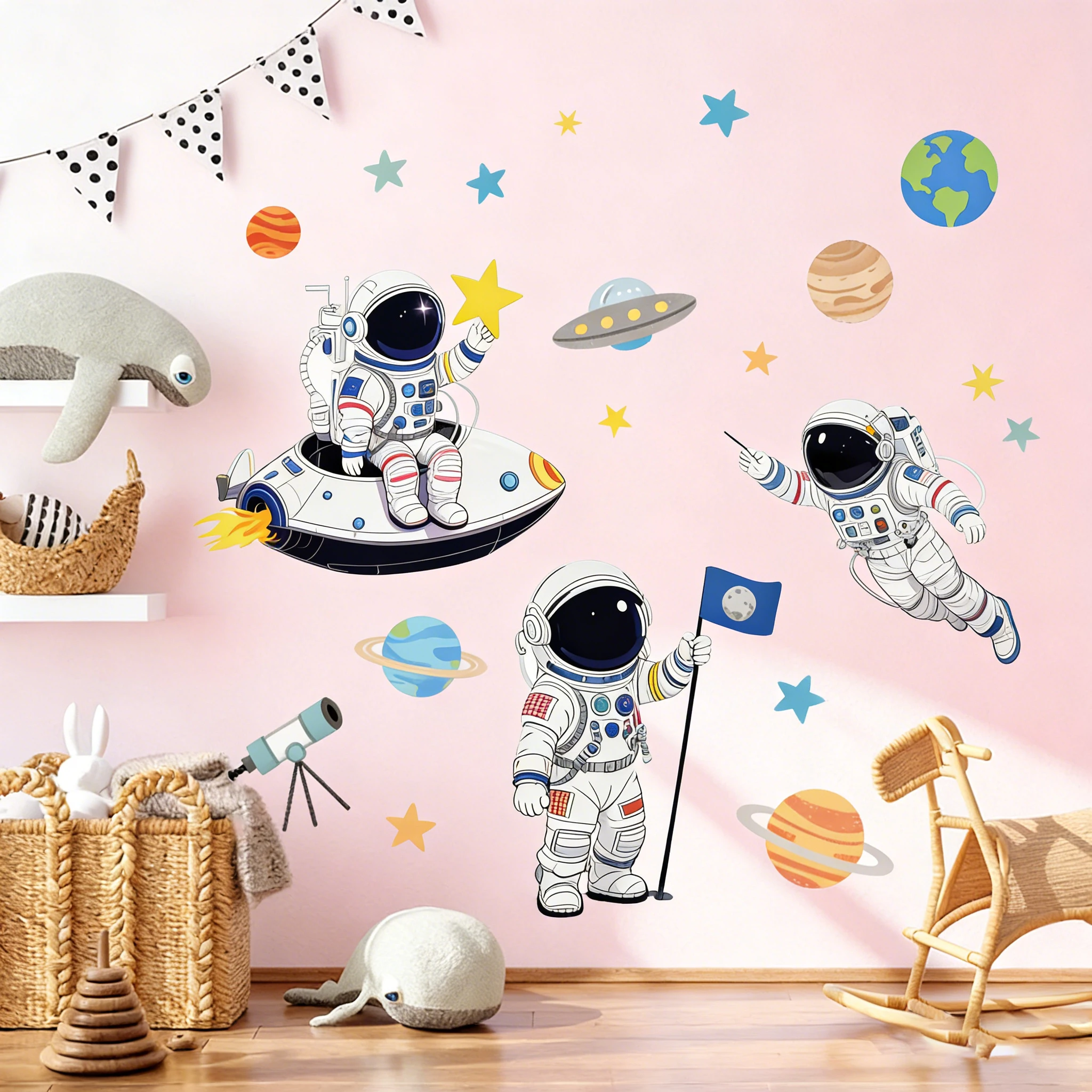 Stiker Dinding Planet Luar Ang - Pvc Panel Background ulasan dan harga