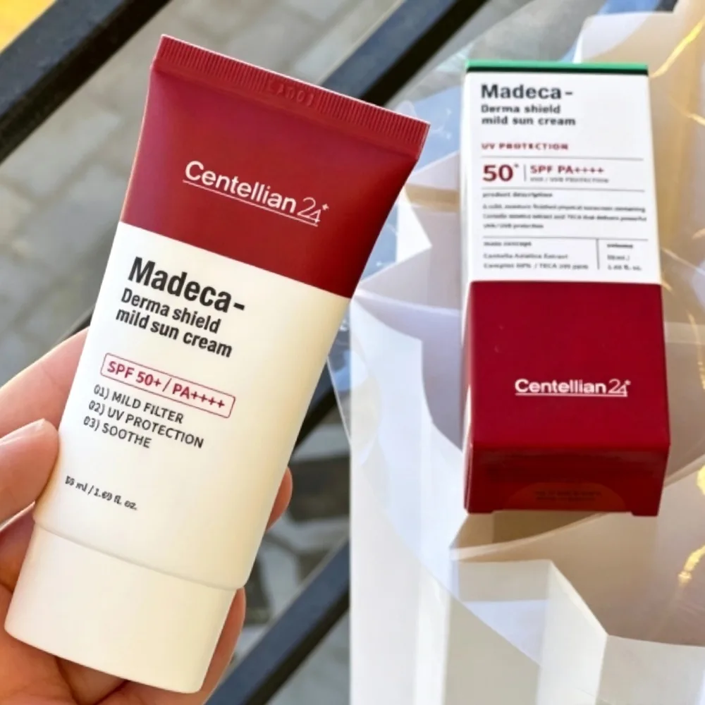 UVA/UVB Protection SPF 50+ PA++++ Centellian24 Madeca Derma Shield Mild Sun Cream 50ml Centella Asiatica TECA Physical Sunscreen