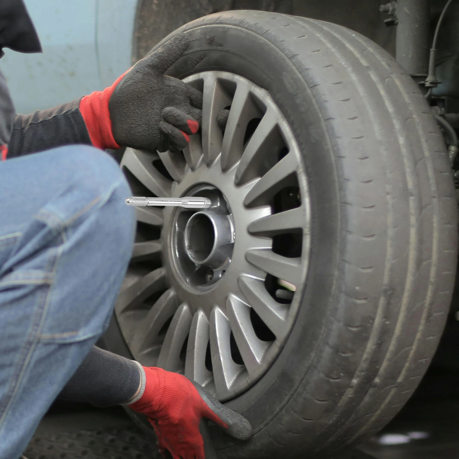 

14X1.5 Pin Automotive Sturdy Stainless Steel Tire Wheel Alignment Guide Durable Car Wheel Alignment Tool Easy Tire Repair Tool