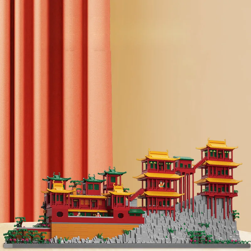 Creatieve Wereld Beroemde Architectuur Micro Daimond Blok China Opknoping Tempel Bouwstenen Speelgoed Monteren Nanobricks Voor Geschenken