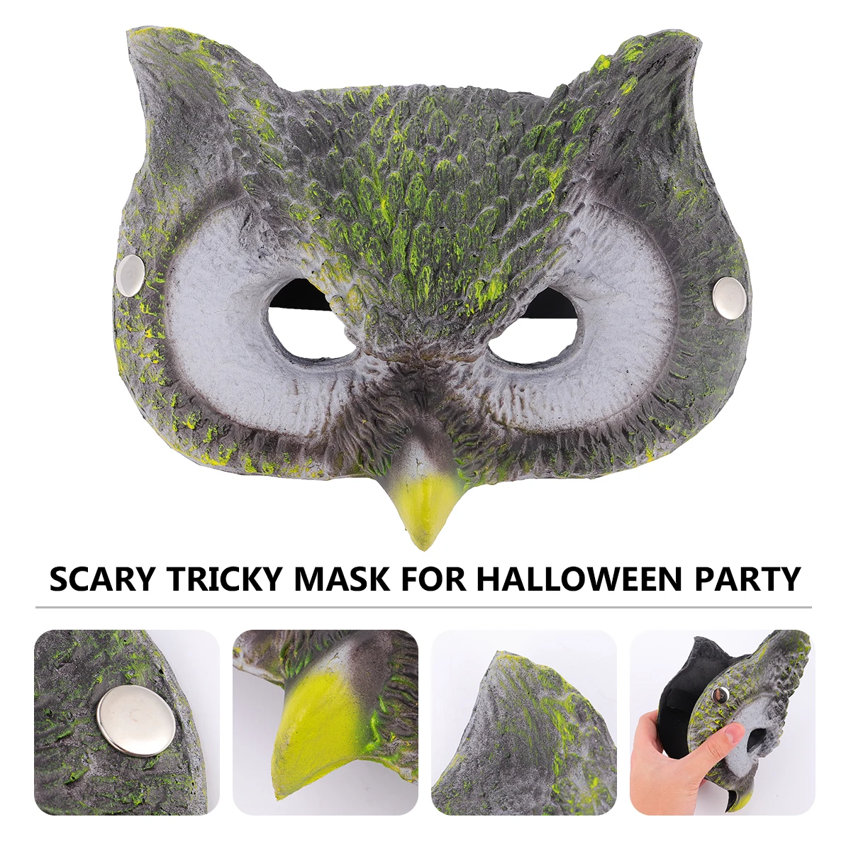 

Owl Mask Halloween Accessory Costume Makeup Prop Scary Interesting Prank Spooky Pu Creative