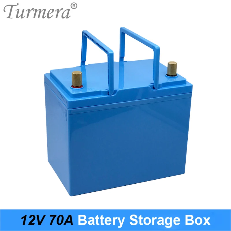 

Turmera 12V 70A UPS Battery Storage Box with Handheld M8 Screw Hole for 3.2V 70Ah 90Ah Lifepo4 Batteries Solor Energy System Use