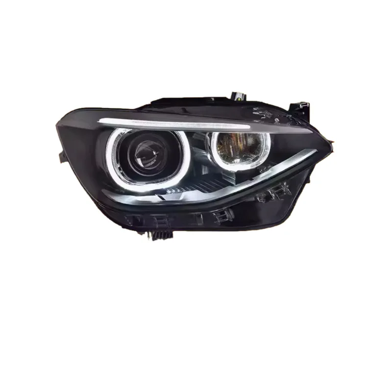 Suitable for B  M  W 1 Series F20 headlight assembly 12-15 models, low-end modified high-end angel eye LED lens headlights
