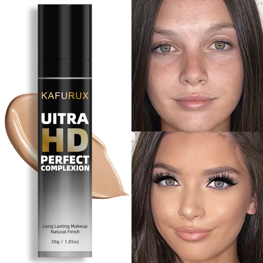 8-kleuren Face Foundation Cream Oil-Control Waterproof Natural BB Cream Lasting Concealer Liquid Volledige dekking Matte Base Makeup