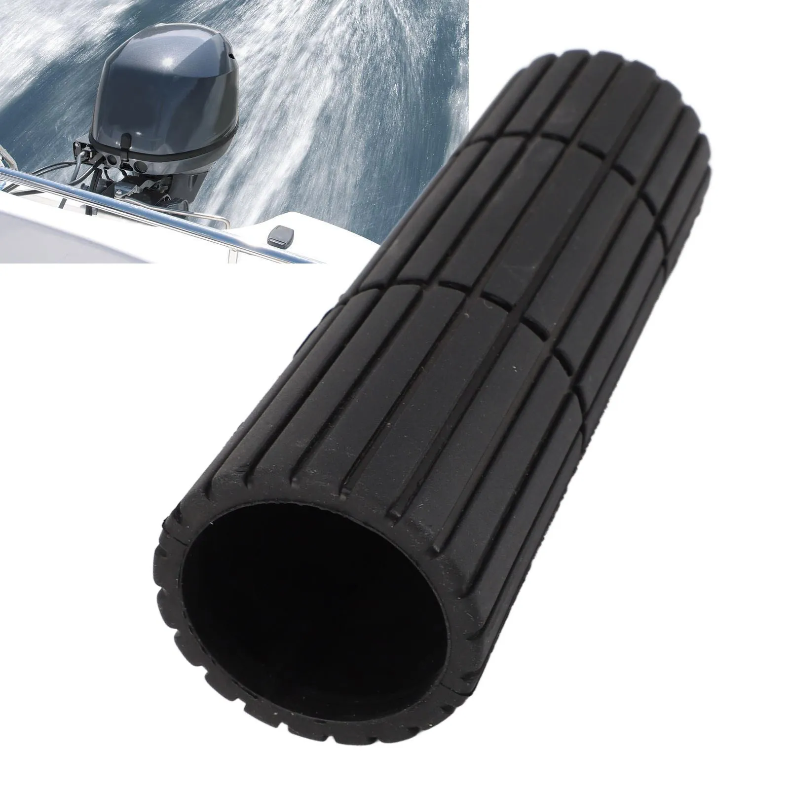 Rubber Handle 6F6 42177 A0 00 Slip Resistant Boat Motor Steering Handle Fit for Outboard 25‑75 HP Model