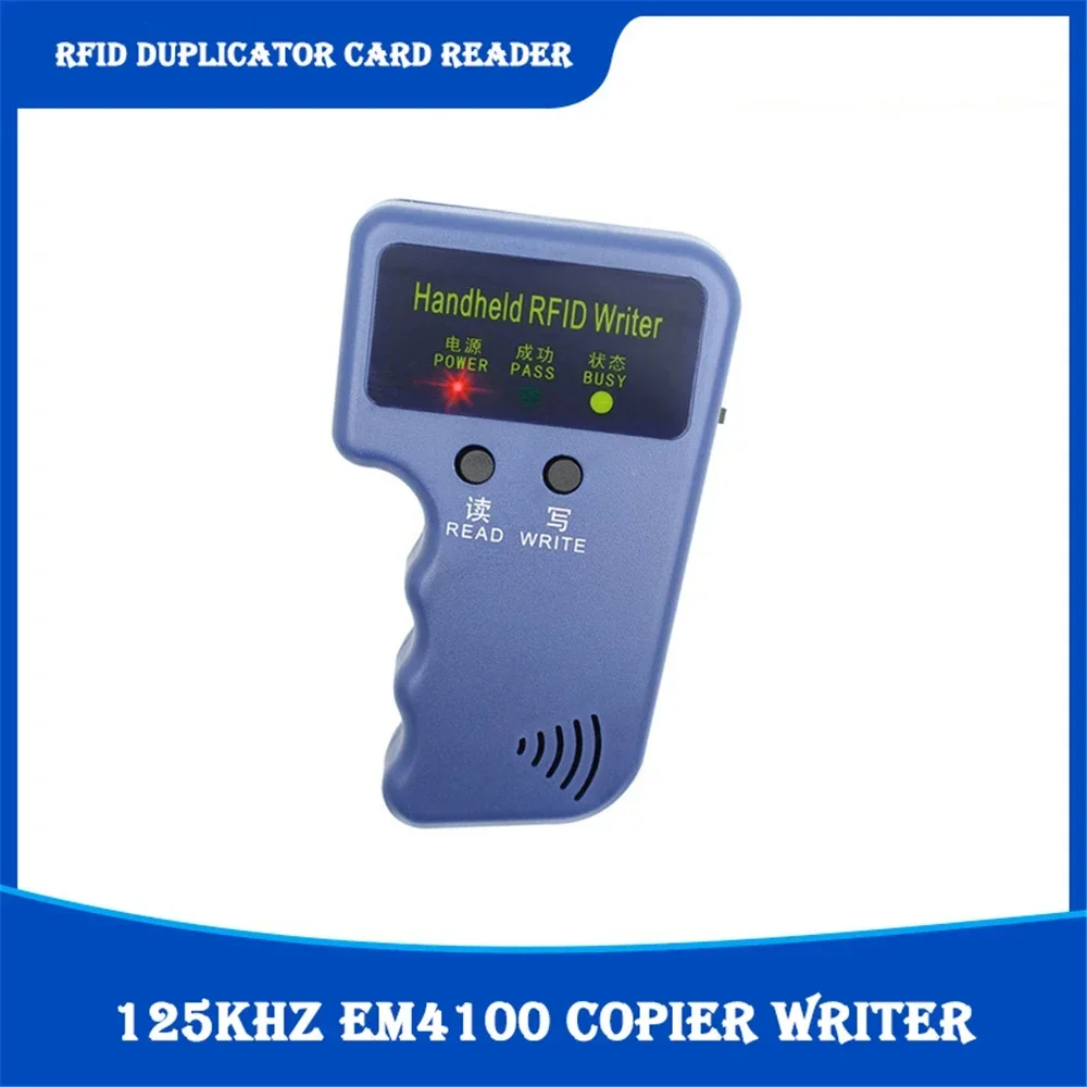 Handheld 125KHz EM4100 RFID Copier Writer Duplicator Programmer Reader EM4305 T5577 Rewritable ID Keyfobs Tags Card