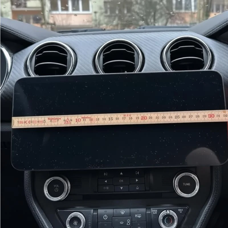Custom-Fit For Hongpuda 12.3-inch Android Center Console Navigation Screen Protector — Fiber-reinforced Tempered Glass Film