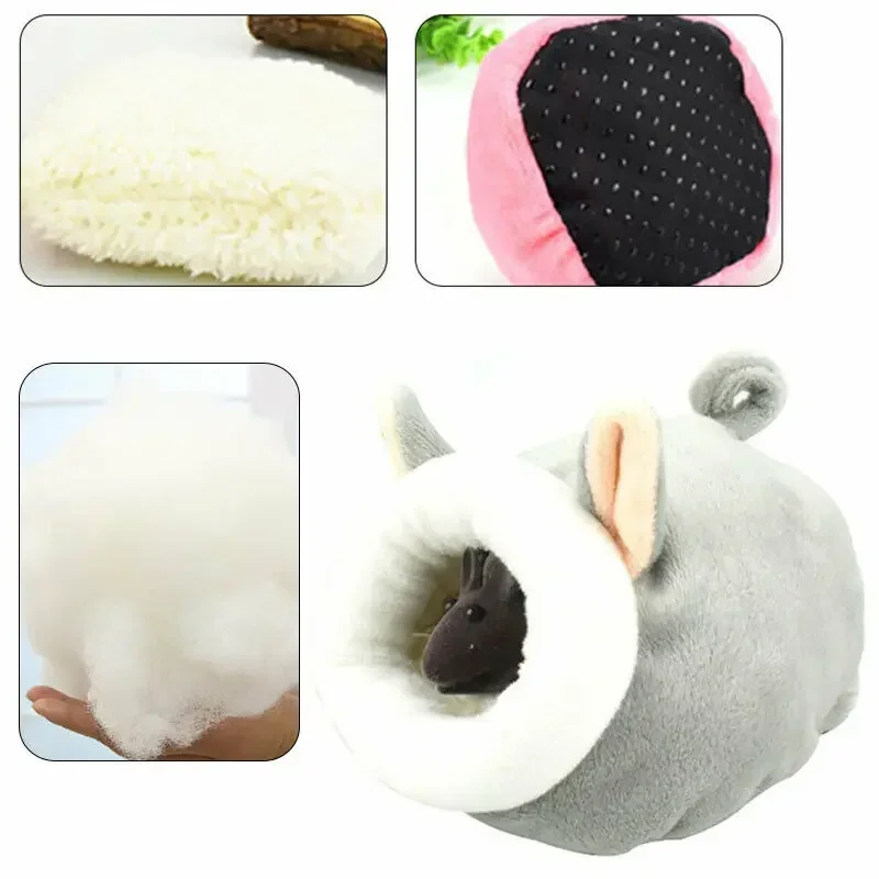 Soft Plush Winter Warm Cute Hamster Cotton House Small Animal Nest Guinea Pig Squirrel Mice Rat Sleepping Bed Keep Warm Nest