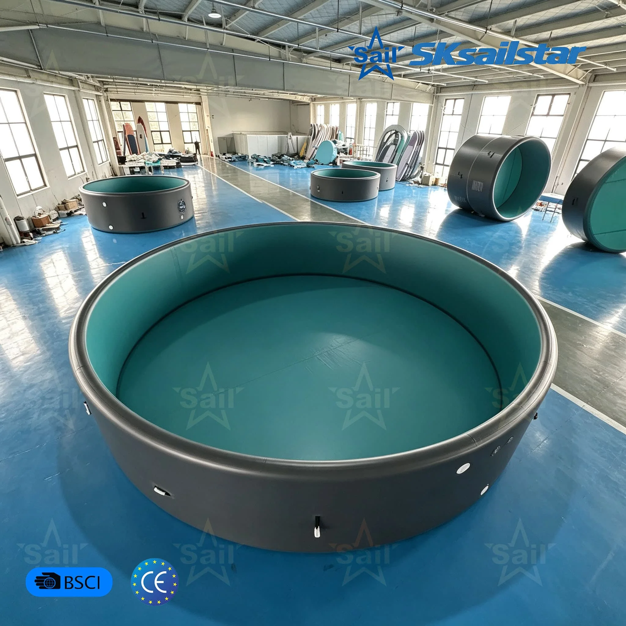 Factory Wholesale Drop Stitch Round Inflatable Pool Kids Ball Pit & Swimming Pool OEM Custom Logo Size for Indoor Outdoor Play