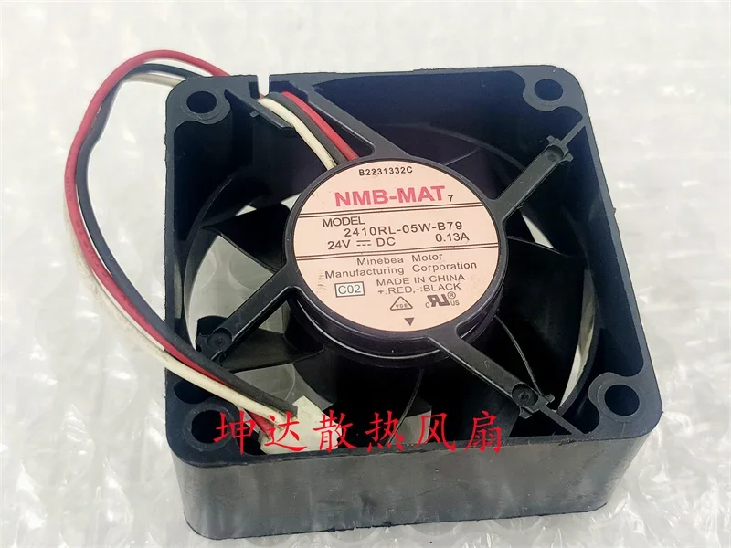 Ltsf ل NMB 2410RL-05W-B79 C02 DC 24V 0.13A 60x60x25mm 3-Wire مروحة تبريد الخادم