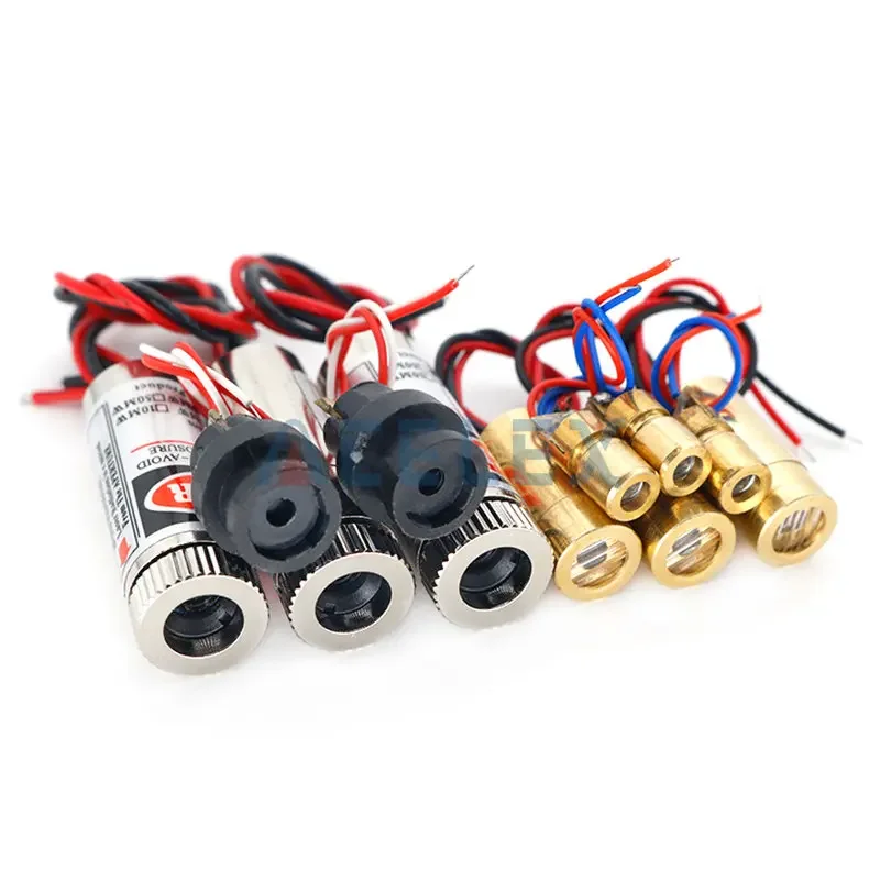 650nm 5mW Red Point / Line / Cross Laser Module Head Glass Lens Focusable Industrial Class