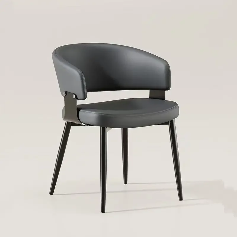 Dining Table and Chairs Italian Minimalist New Light Luxury High-end Home Backrest Stool Medieval Backrest Chair view 4