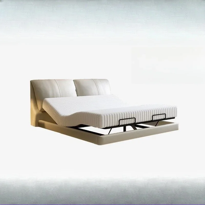 

Smart electric bed Modern suspended leather multifunctional double bed