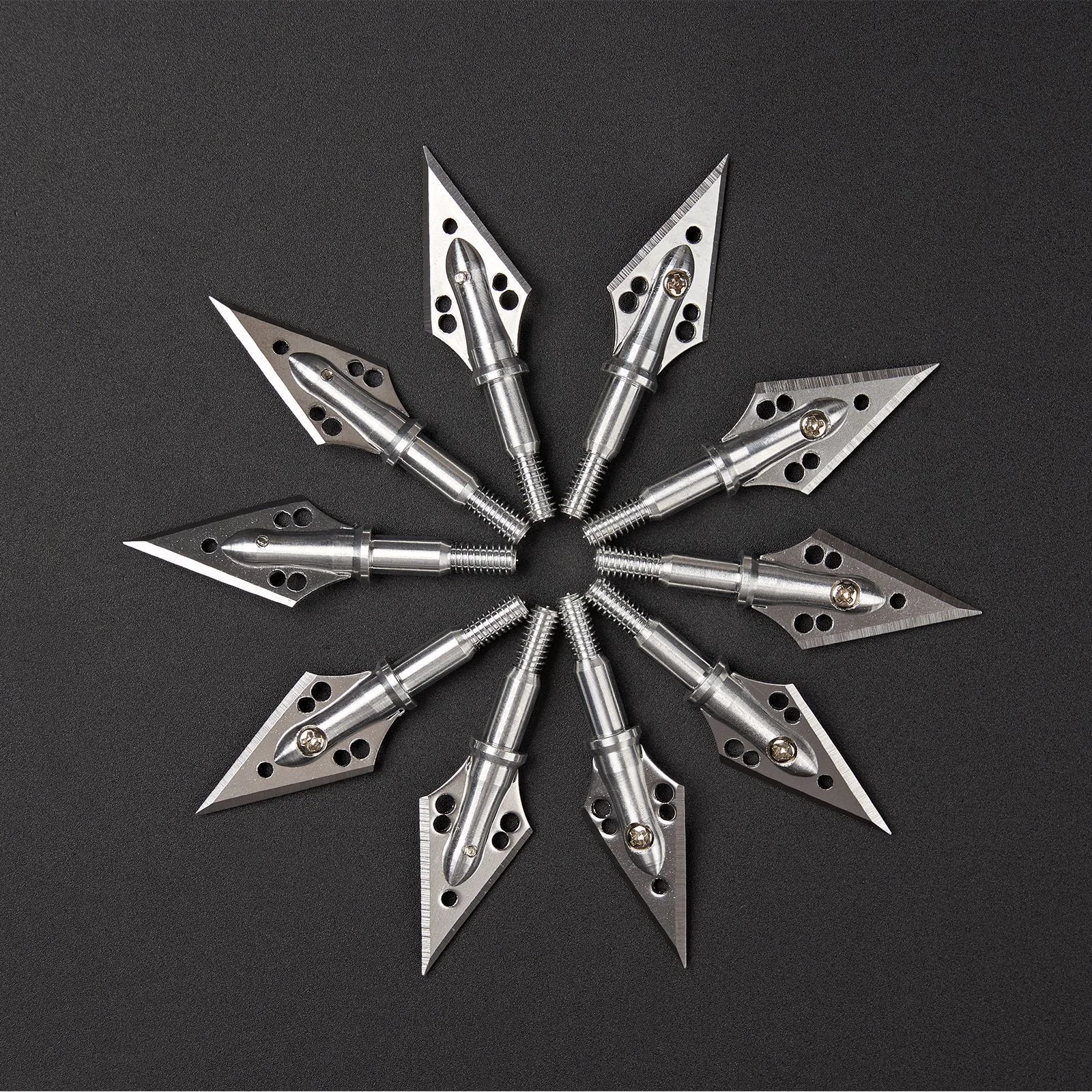 

6/12/24pcs Arrow Tips Broadhead Stainless Steel Aiming Arrow Tips Shooting Accessories Archery Arrowhead Hunting