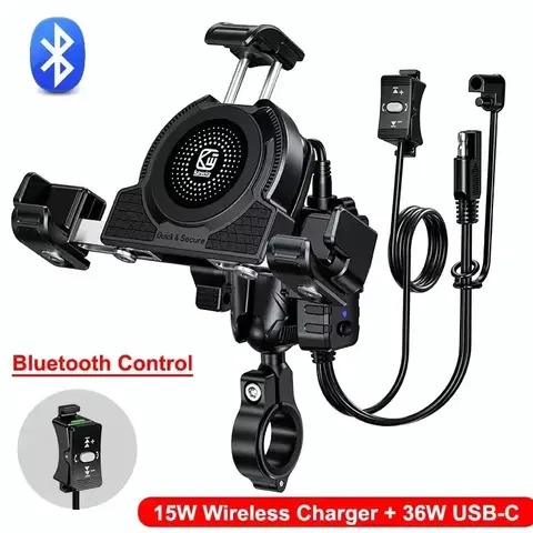 Kewig Motorcykeltelefonhållare med 15W trådlös laddare och USB C 36W snabbladdningsport, för 5,4-7,2 6 best sales kewig - №2