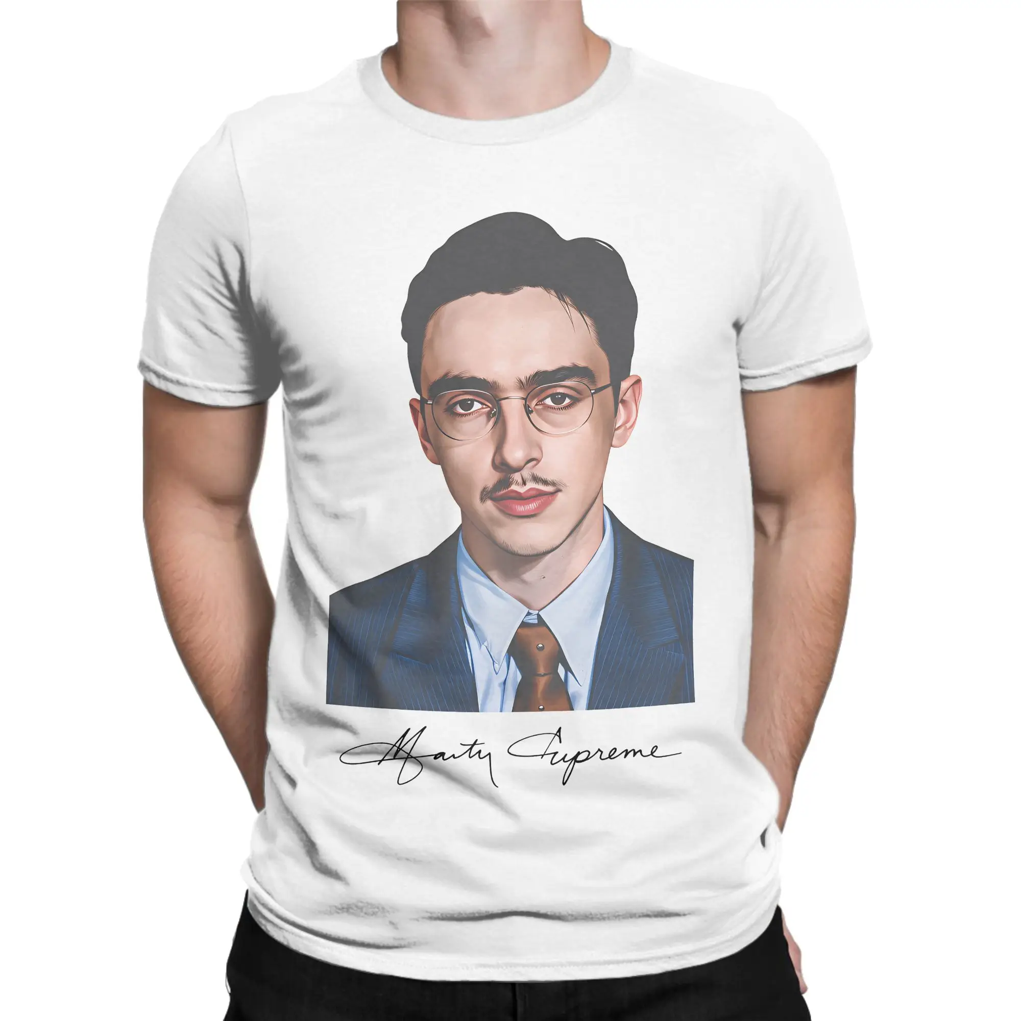 Marty Supreme Timothee Chalamet  T-Shirts for Men  Funny 100% Cotton Tee Shirt O Neck Short Sleeve T Shirt Summer Clothing