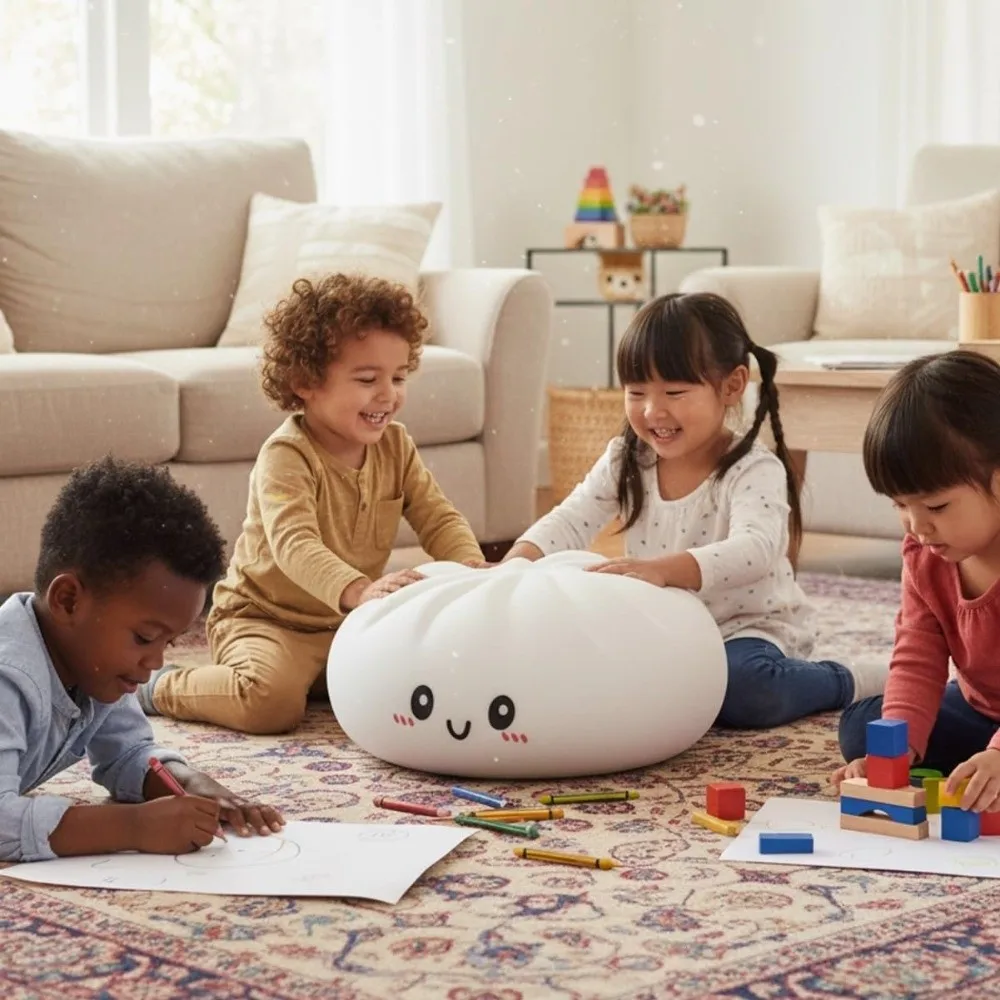 Nowa miękka, parowana bułka do ściskania, zabawka antystresowa typu squishy z pojemnikiem do parowania, zabawka do ściskania, ciasto do dekompresji dla dorosłych.