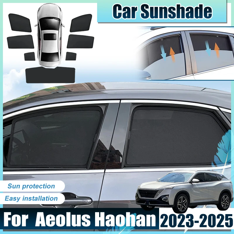 For Aeolus Haohan Accessories 2023 2024 2025 Car Window Sun Shades Covers light Shield Baffle Mesh Screen Parasol UV Protector