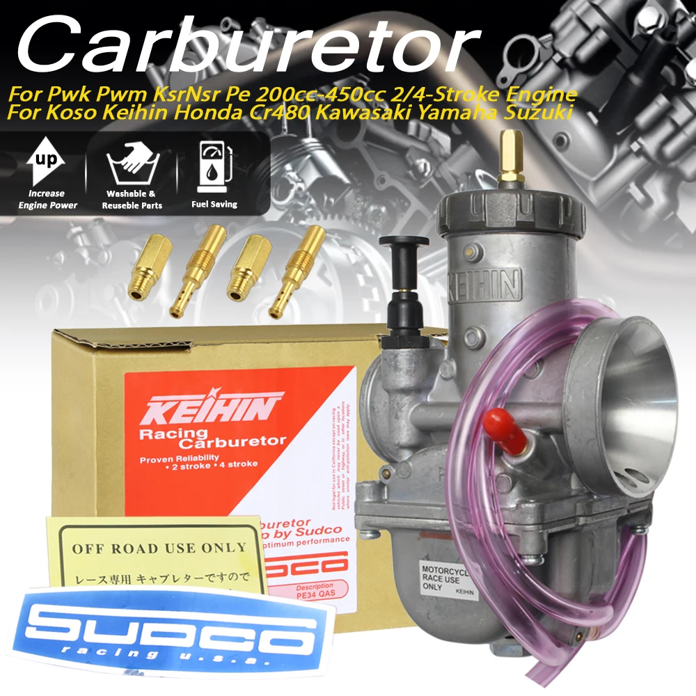 

High Performance PE32 PE34 Carb Carburetor for Hon Da Kawa Saki Yam Aha Suzu Ki 200-450cc