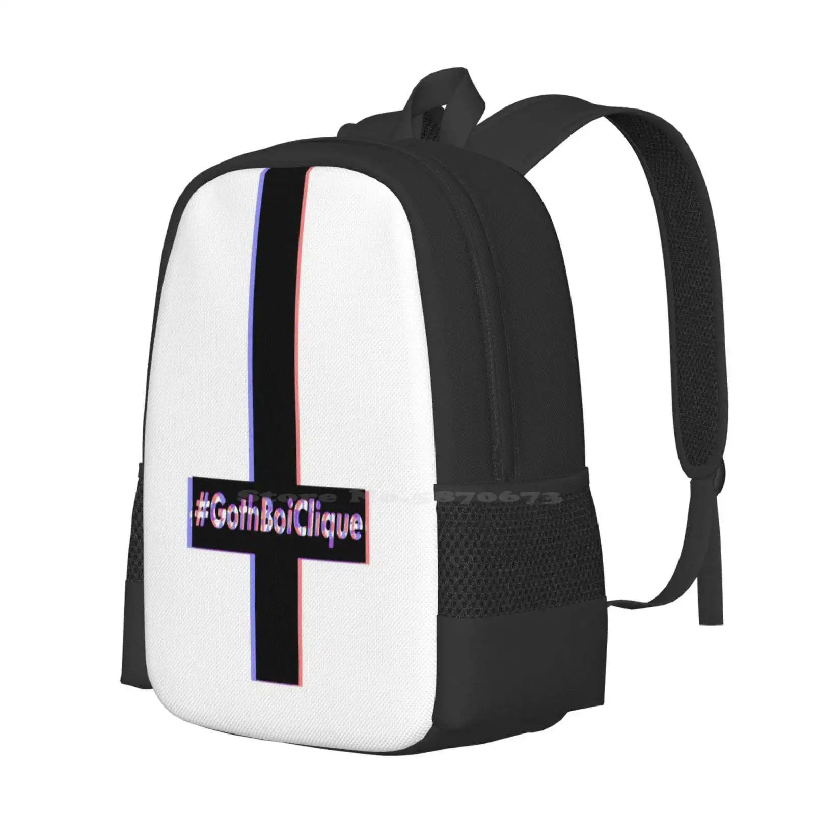 3d Gothboiclique Gbc Backpacks For School Teenagers Girls Travel Bags Gbc Gothboiclique Upside Down Cross Music Rap