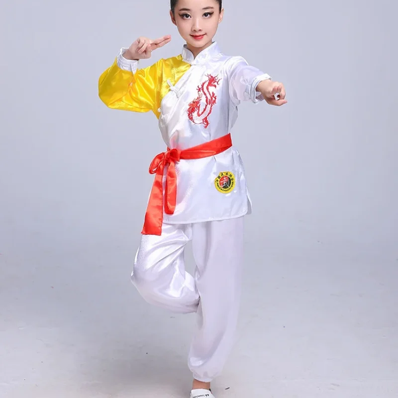 Children Chinese Traditional Wushu Clothing For Kids Martial Arts Uniform Kung Fu Suit Girls Boys Stage Performance Costume Set