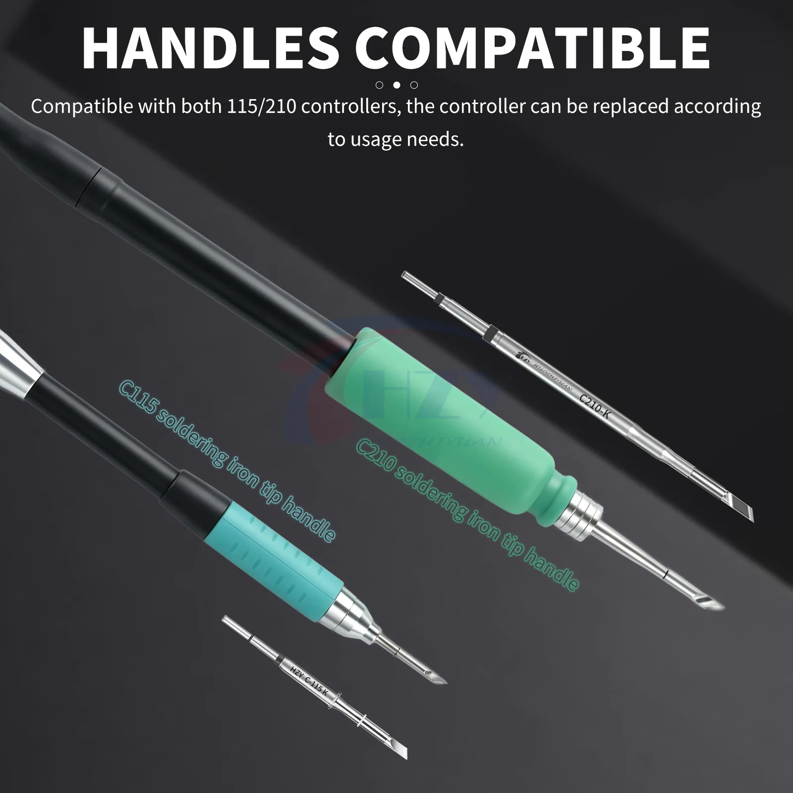 HZY AZ-200 Dual Station Soldering Station 200W Rapid Heating Compatible C115 C210 Handle for Phone Motherboard Chip Repair Tools