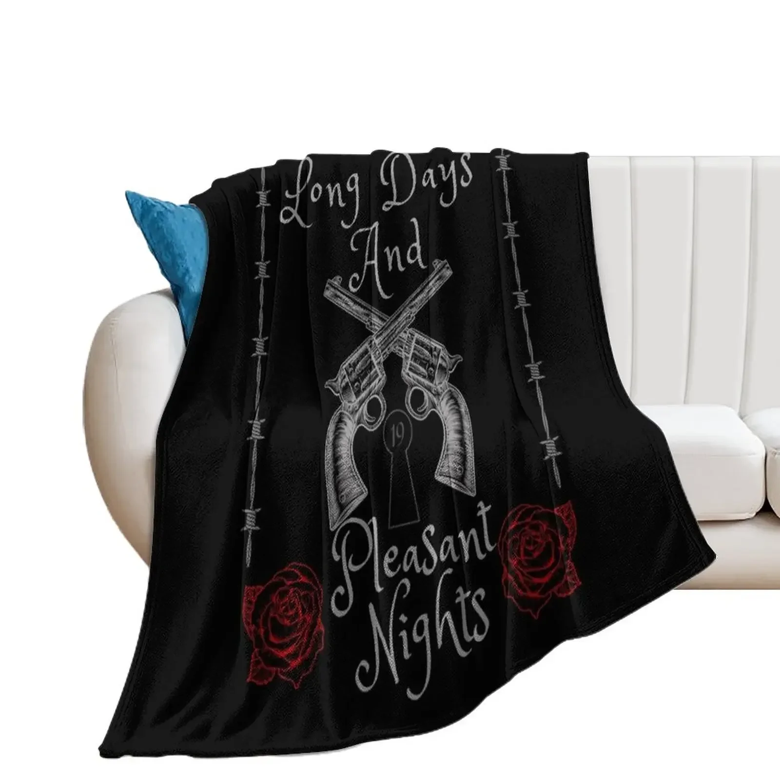 Long Days And Pleasant Nights, The Dark Tower, Stephen King Fan Design Throw Blanket Comforter Plaid Flannel Fabric Blankets