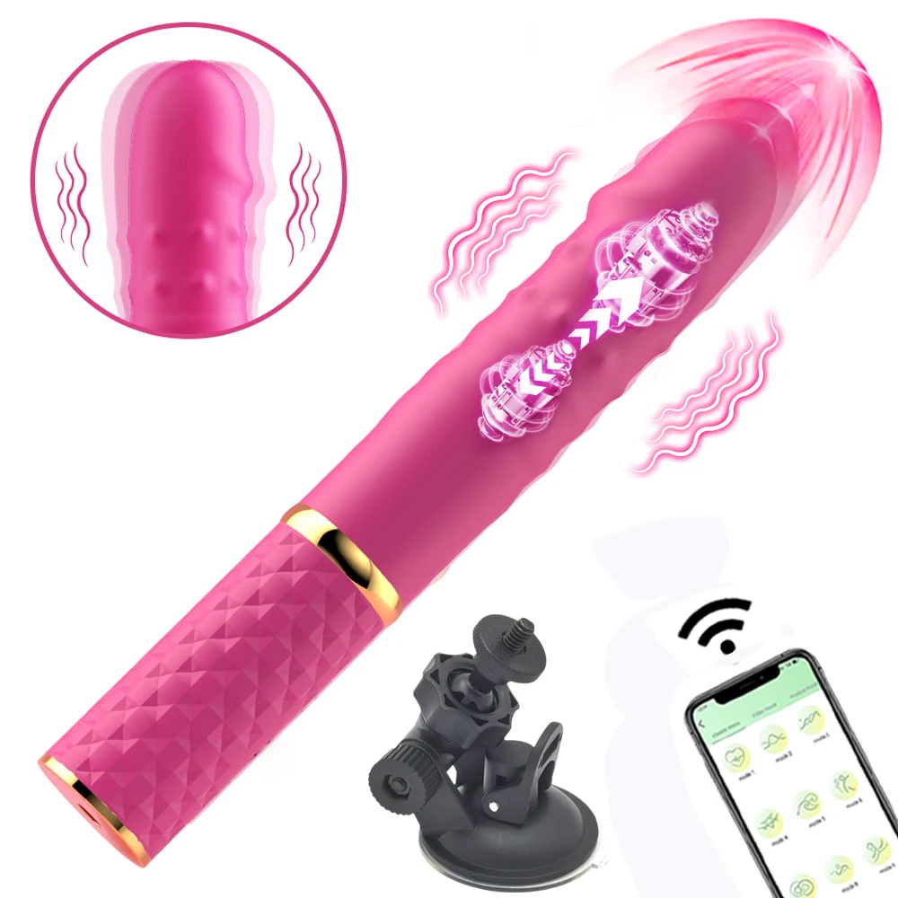 Mini Size Thrusting Dildo Vibrator Suction Cup G Spot Massager 10 Modes Clitoral Stimulator Adult Sex Toy for Women Beginner