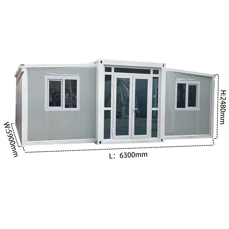 Fold Out House 20ft 40ft Prefab Portable Container Home Expandable Mobile House 3 Bedroom Modular Prefabricated Expandable House
