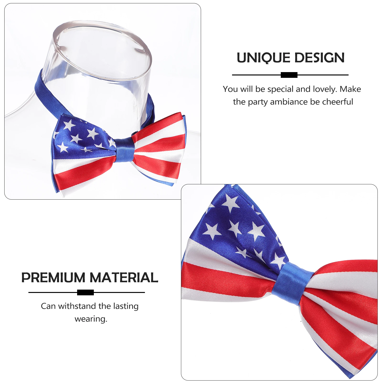 

1 set National Flag Suspender Bowtie Set Polyester Zinc Alloy Celebration Party Accessories Props Mens Suspenders Ties