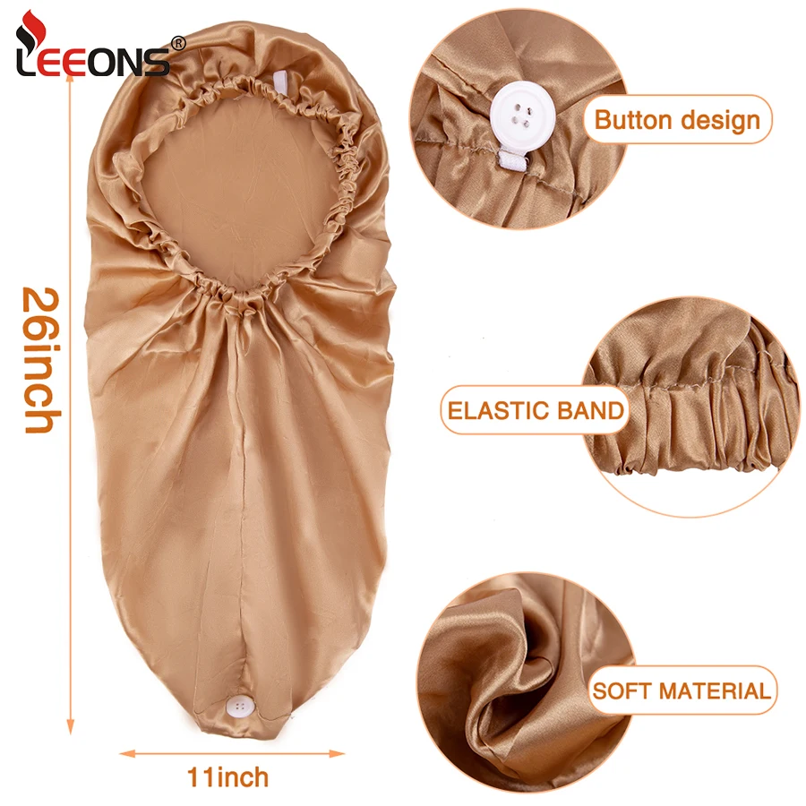 Foldable Elastic Night Cap Satin Sleep Cap For Long Curly Dreadlock Braid Hair Extra Large Sleep Bonnets Protect Hair For Women