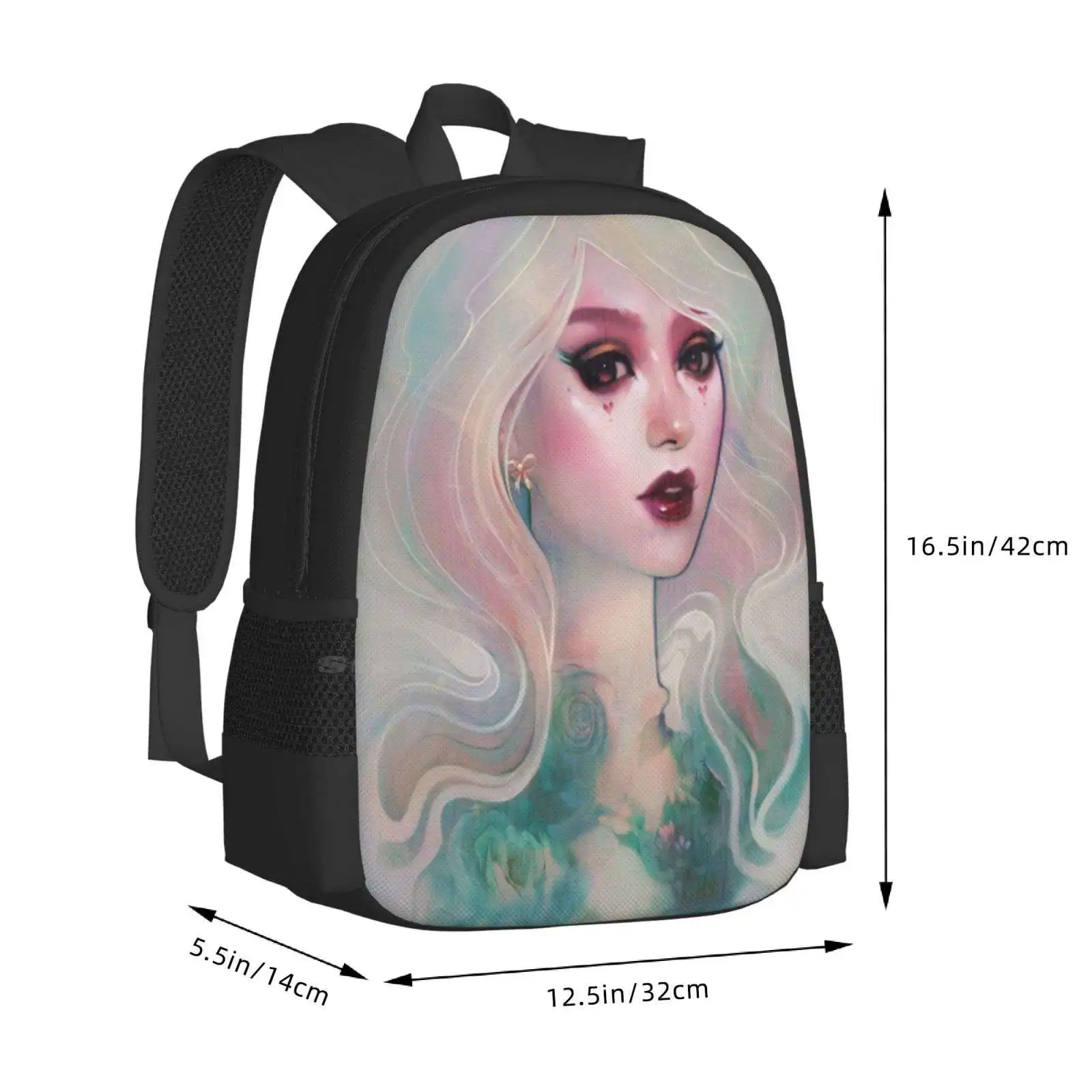 Sac à dos d'école grande capacité pour femme, sacs pour ordinateur portable, arc-en-ciel, Megan Lara, Spectra Original Art Girls, belle femme