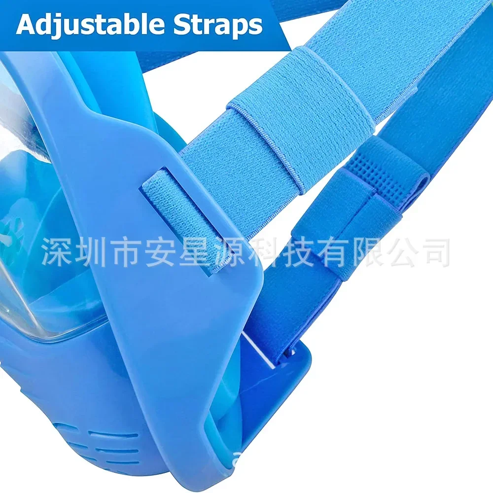 Full Body Diving Mask Silicone Snorkeling Mask Diving Goggles Full Dry Waterproof, Leak-proof And Fog-proof Children's Models