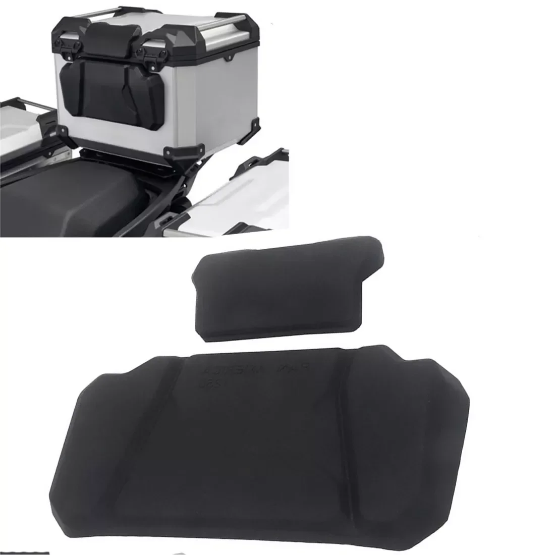 Black Passenger Backrest Back Pad Rear Saddlebag Trunk 3M Sticker FOR PAN AMERICA 1250 PA1250 PANAMERICA1250  2022up