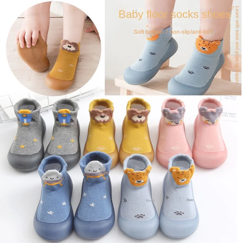 Baby Girls Cute Cartoon Animal Print Breathable High Top Slip On Sock Shoes, Toddlers Casual Soft Sole Non-slip Crib Shoes