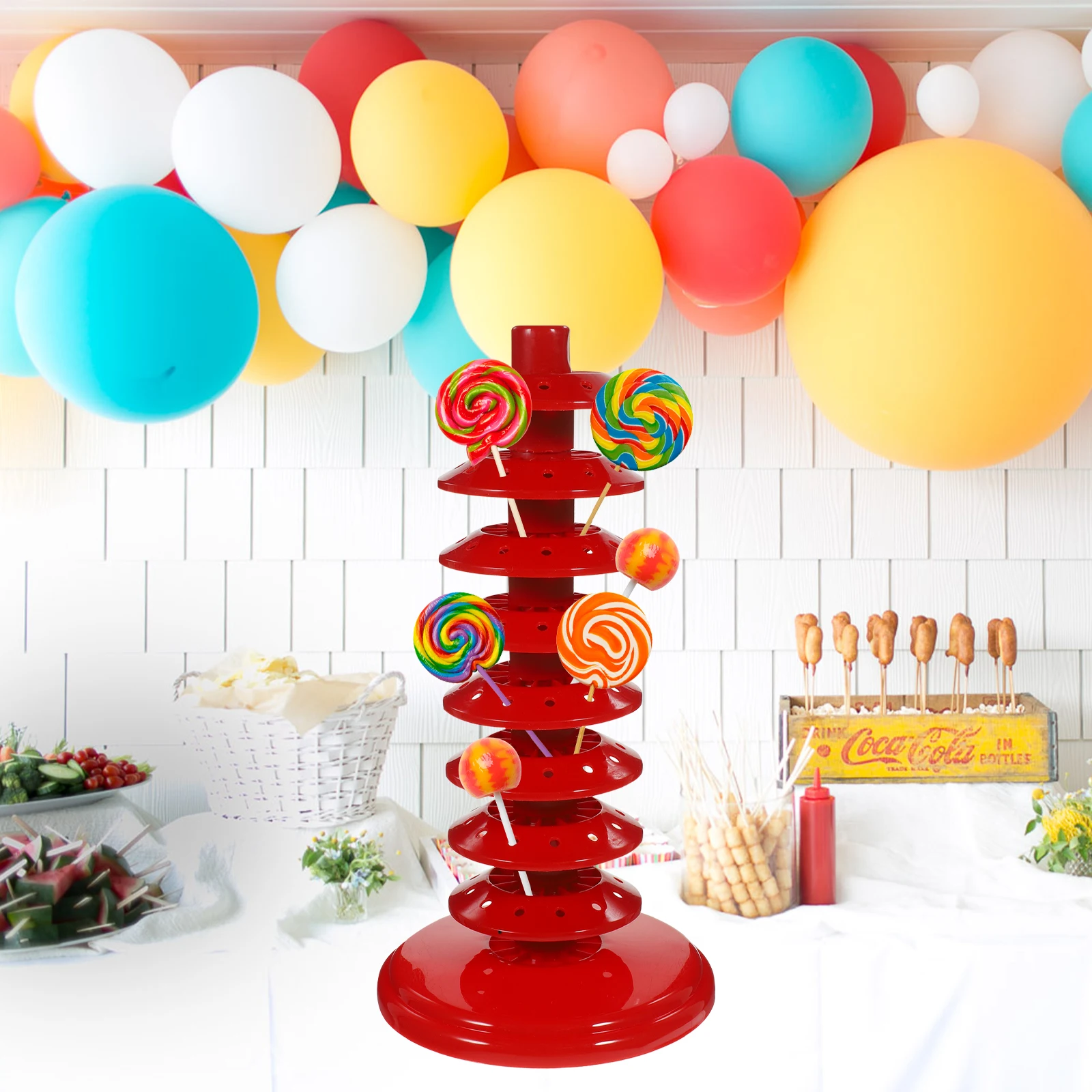 

Candy Rack Multi-function Lollipop Stand Plastic Tiered Tray Holder Holders Party Halloween